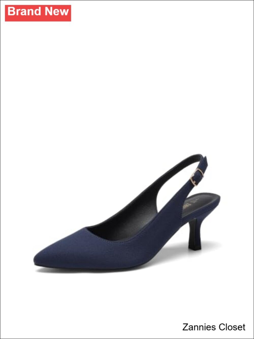 ✨ DREAM PAIRS Women's Faux Suede Kitten Slingback Heels Pumps Pointed Toe